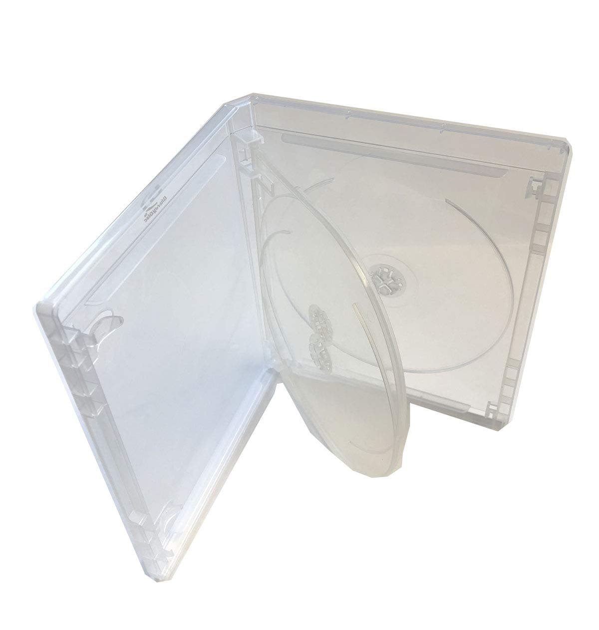 Clear New 1 MegaDisc 15mm Blu-ray Replacement Case Holds 3 Discs (3 Tray) Premium