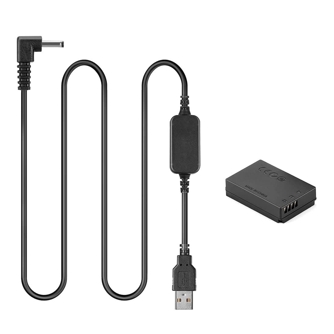 Raeisusp 5V-8.4V USB Drive Cable ACK-E12 Mobile Power Supply + DR-E12 DC Coupler LP-E12 Dummy Battery Kit for Canon EOS M EOS M2 M10 M50 M100 M200