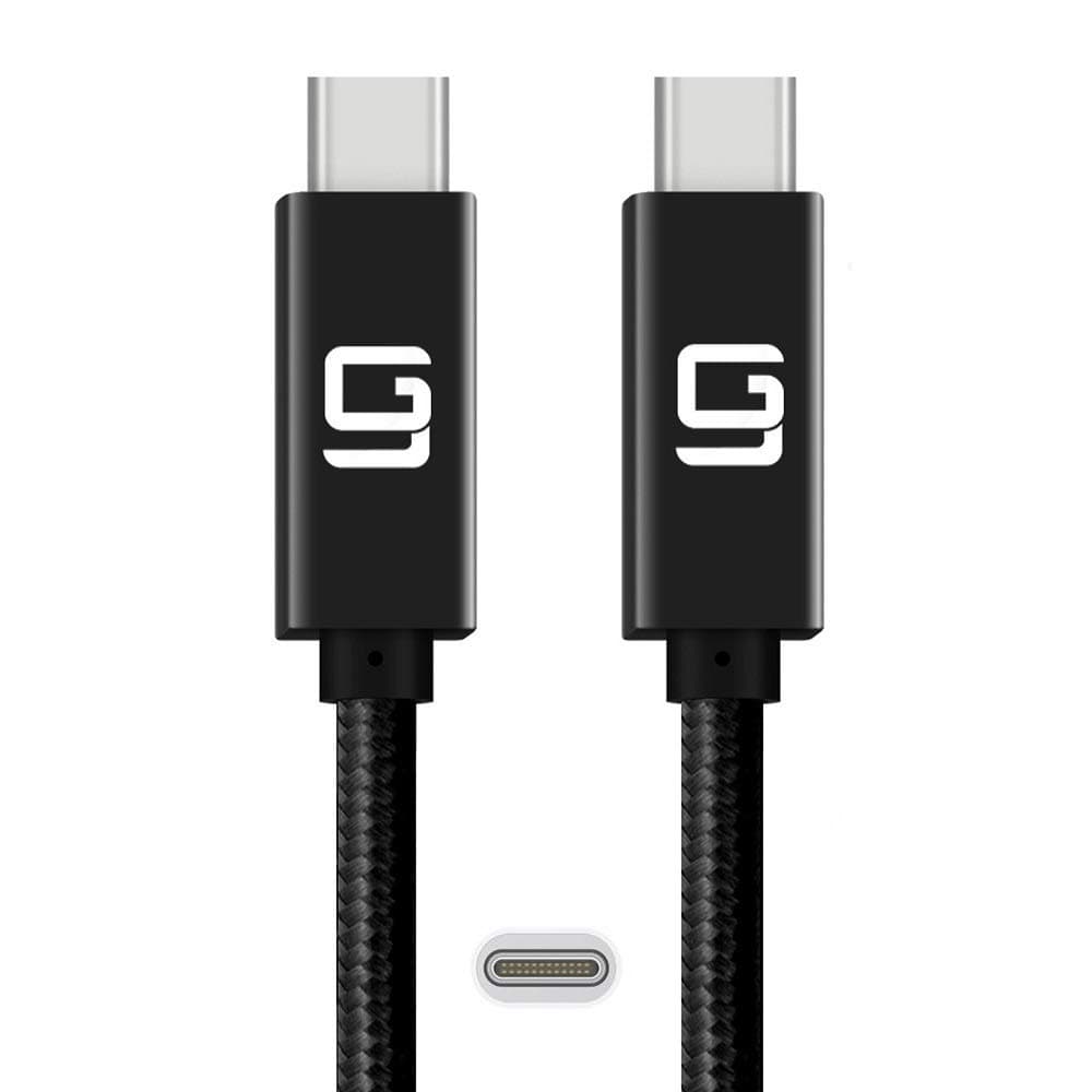USB-C to USB-C Cable (40Gbps) SuperSpeed [Certified] USB4 to USB Type-C, 100W Power (USB 3.1 & 3.2 Compatible) Nylon Braided, Dual 4k or Single 5k @60hz Display (1.6ft/40Gbps)