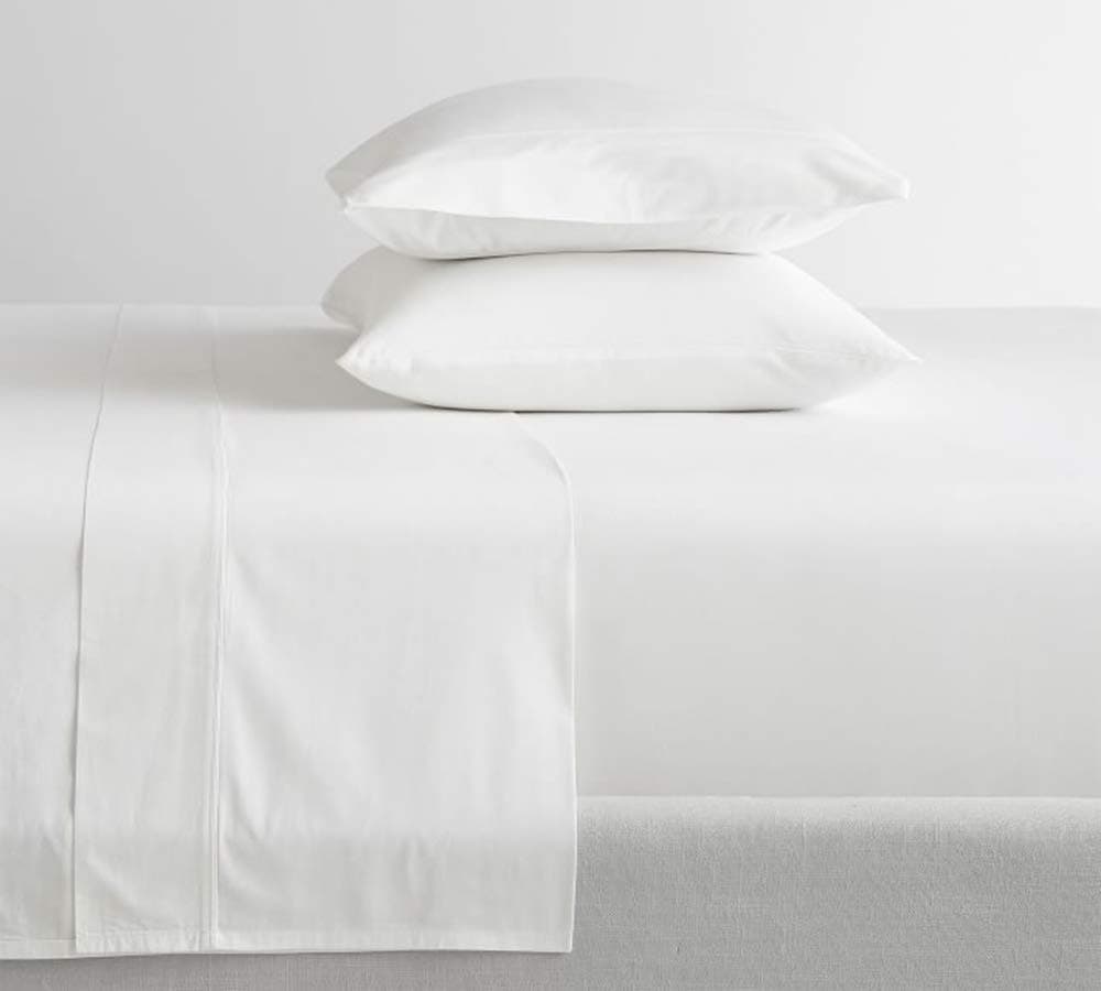 Egyptian Cotton Bed Sheet Set Twin - 400 Thread Count Long Staple Cotton Bedding Sheets - 4 Piece Sateen Weave, Fade, Stain Resistant - Fits Mattress Upto 15'' DEEP Pocket (Twin, White)