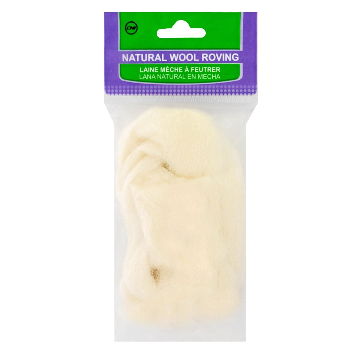 Clover Natural Wool Roving, Off White - 7920