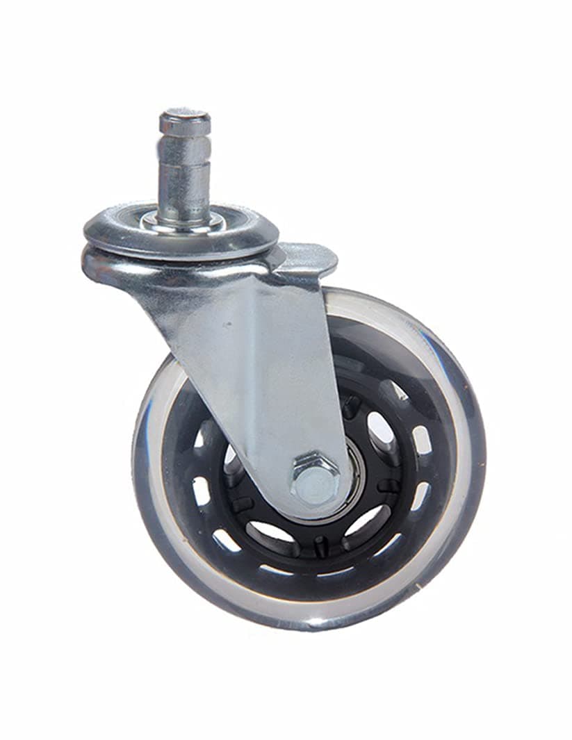 Roller Wheel Style Office Chair Replacement Rubber Casters for Hard Floors, Set of 5