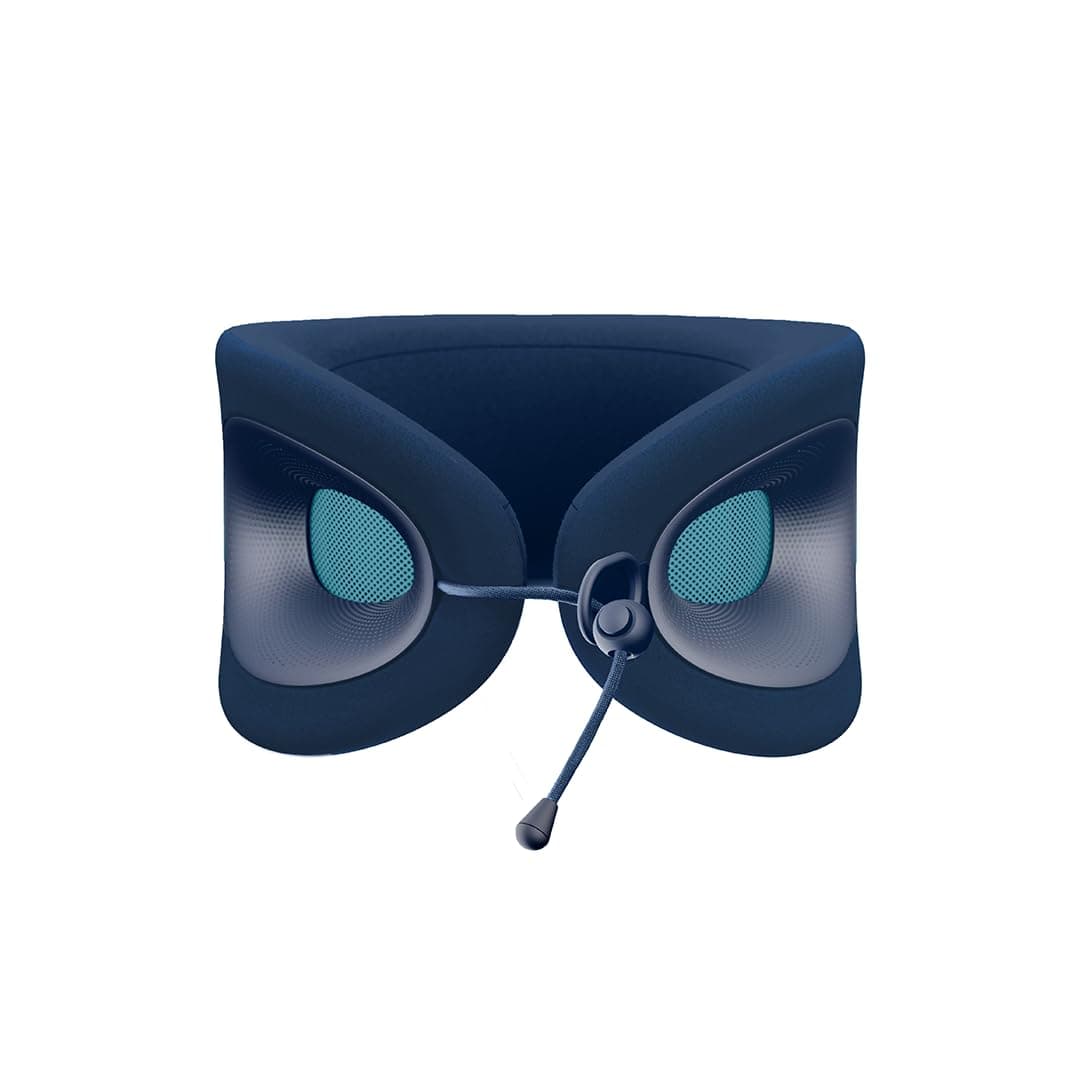 Cabeau Travel Pillow for Long Flights – Evolution X - Memory Foam Neck Support - Comfort On-The-Go for Airplane, Train, and Car (Sapphire)