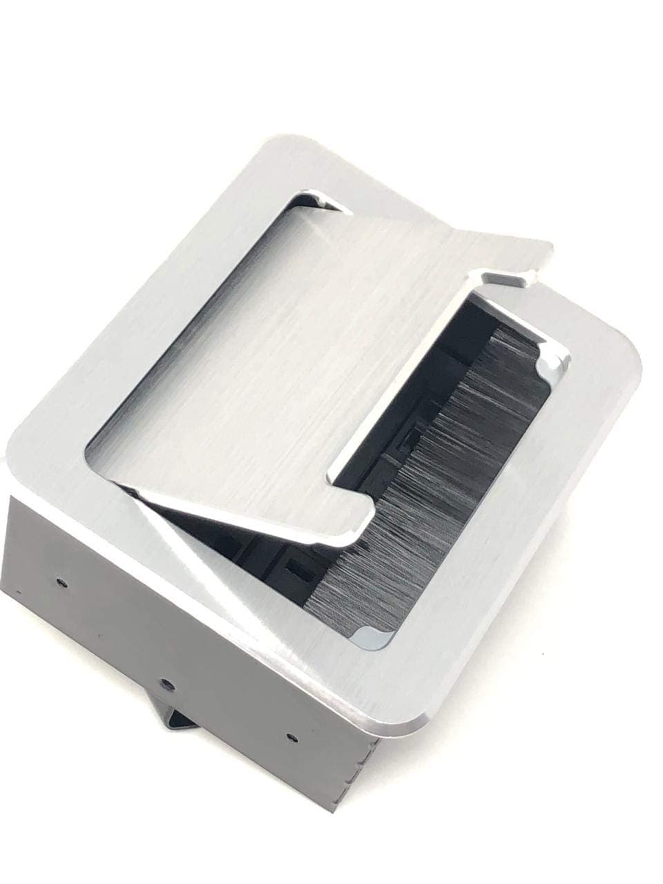 Yolkvisual Conference Table Connectivity AV Box 2 AC + 1 HDMI + 2 RJ45 Ports Silver