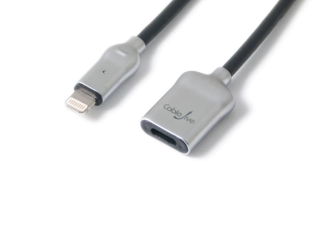 Jive Dock Xtender Premium 60 CM (Approximately 2 Feet) Lightning Extension Cable for Pd/Powerdelivery with Quick Charge Indicator