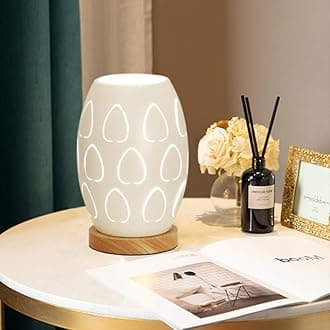 HHMTAKA Metal Lampshape Bedside Table Lamp Wooden Base Bedroom Lamp Decorative Bedside Lamp with Edison Bulb for Bedroom Home Weddings Parties Patio Indoor Outdoor (Heart Shape)