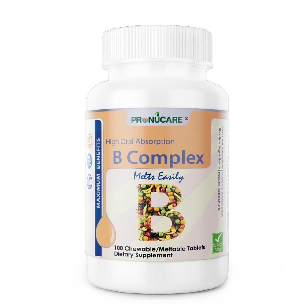 Vitamin B Complex Buccal Lozenge Tablets – Slow-Dissolving for Fast Absorption, Menthol Flavor, Energy & Metabolism Support, Immune & Stress Relief, 100 CT
