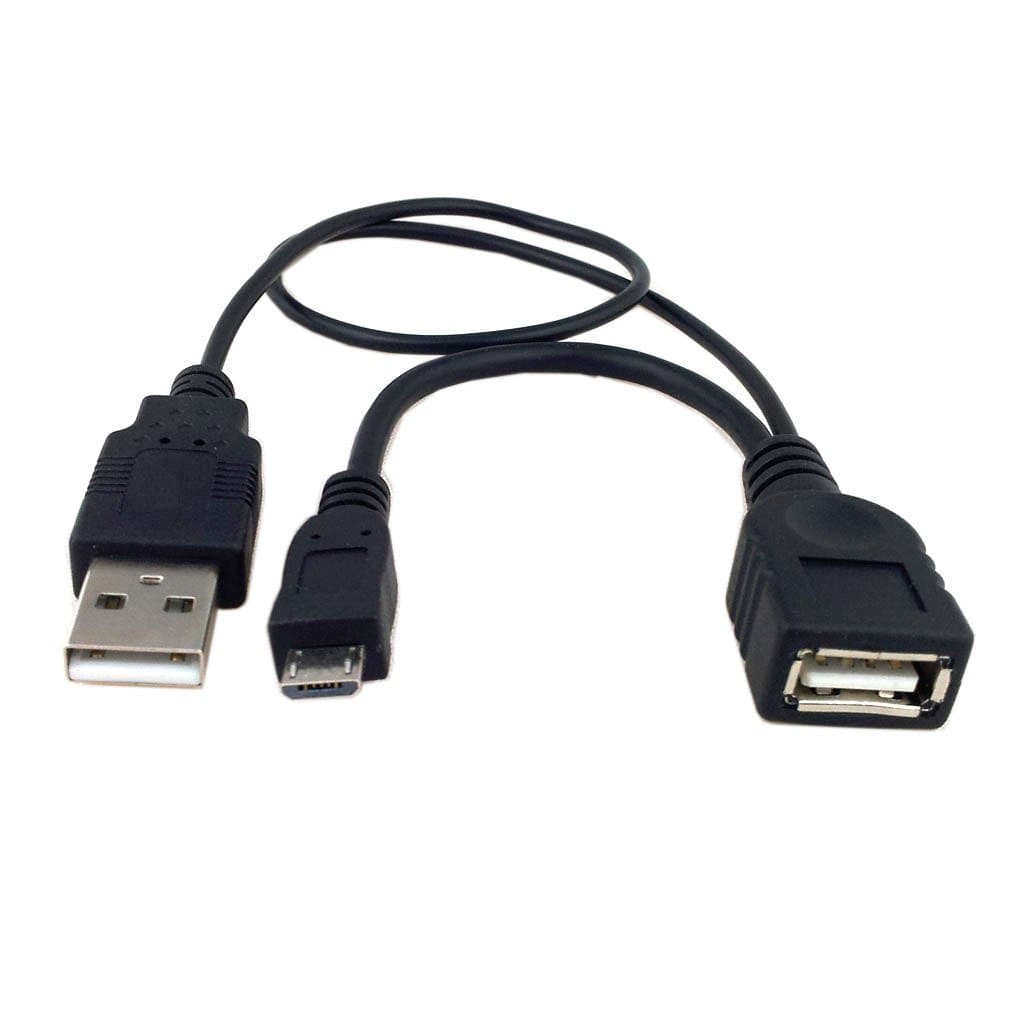 Micro USB Host OTG Cable With USB Plug Power