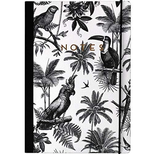 Alice Scott B5 Notebook - Notes - Black and White Journal with Gold Detail Office Product