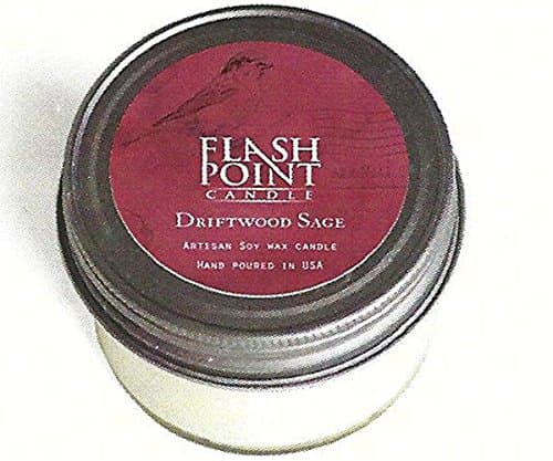 FlashPoint Candle FP104FMP49 Flight Mini Jar Pewter Driftwood Sage
