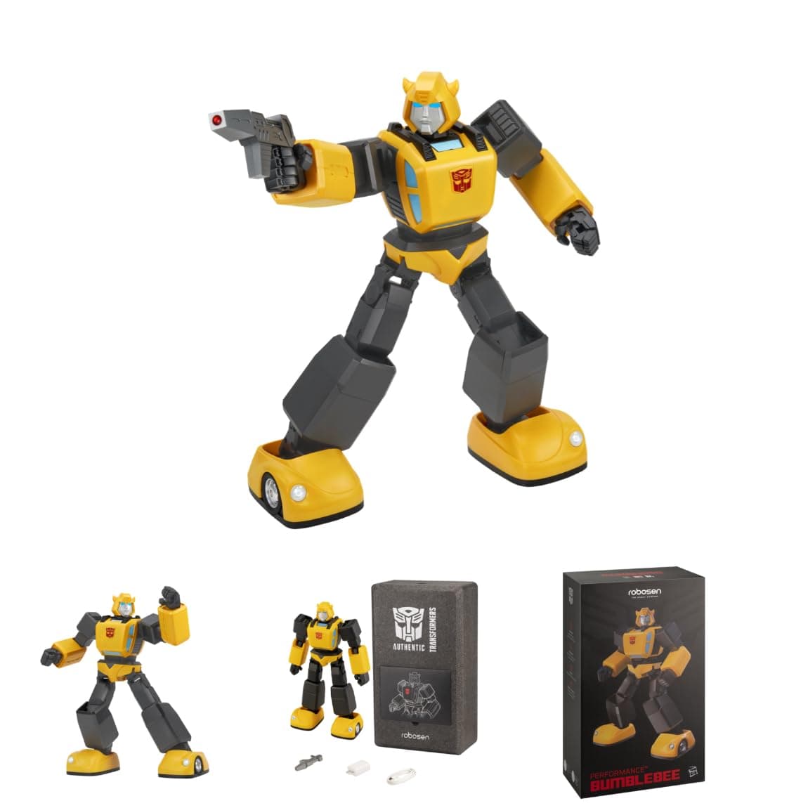 Authentic G1 Bumblebee Transformers Action Figure: Interactive, Voice-Controlled, Programmable Robot with Adaptive Movement, LED Lights, Original G1 Sounds, and Bluetooth-Enabled App Control.