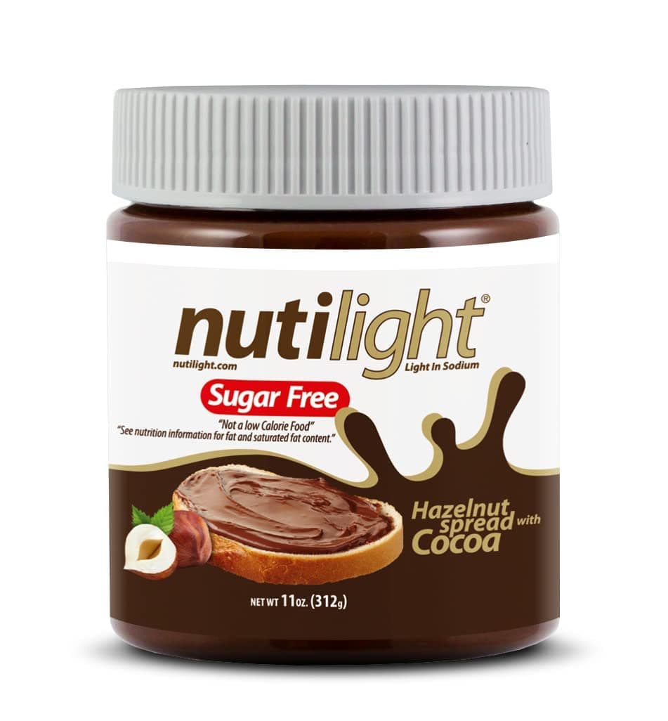 NUTILIGHT Hazelnut spread and dark Chocolate 11 Ounce (Pack of 4)