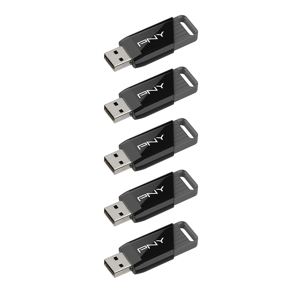 PNY 32GB Attaché X USB 3.2 Gen 1 Flash Drive, Advanced Performance Up to 130MB/s Read, Everyday Data Store & Transfer, Reliable Portable Storage, Durable, Type-A, Computers, Laptops, Desktops, 5-Pack