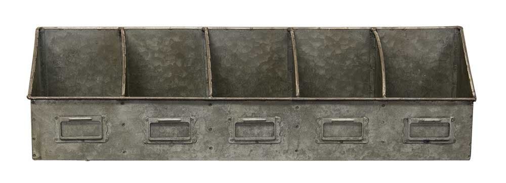 CWI Gifts Galvanized Divided Organizer