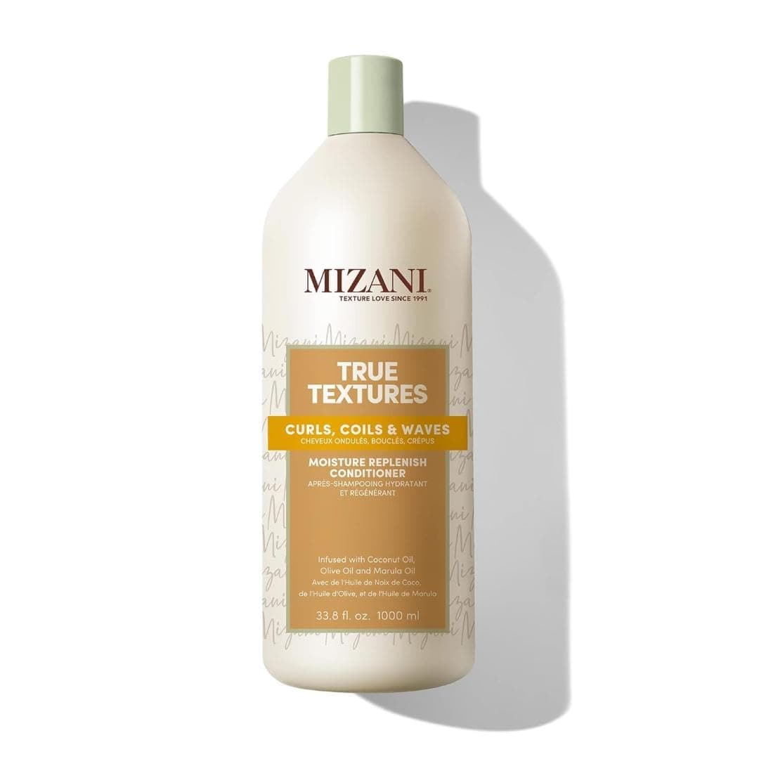 True Textures Moisture Replenish Conditioner - Deep Conditioner for Curly Hair with Coconut Oil & Olive Oil, Anti Frizz, Silicone-Free, Paraben-Free