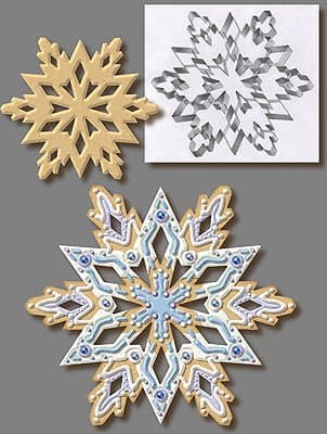 Extra Large OTBP Large Snowflake Cookie Cutter 7.5 Inch –Tin Plated Steel Cookie Cutters – Large Snowflake Cookie Mold