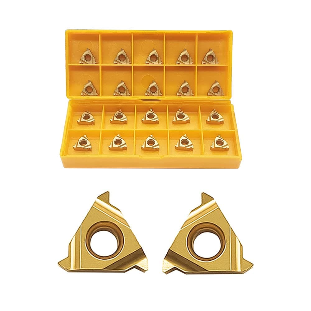 Lathe Threading Inserts 11ER AG60 + 11IR AG60 Carbide Inserts for External Thread/Internal Thread Turning Tool Holders for for Stainless Steel and Iron,20pcs…