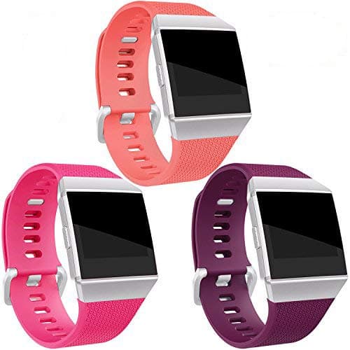 Mornex Strap Compatible Fitbit Ionic Classic Bands, Adjustable Replacement TPU Sport Strap Wristbands Small Large