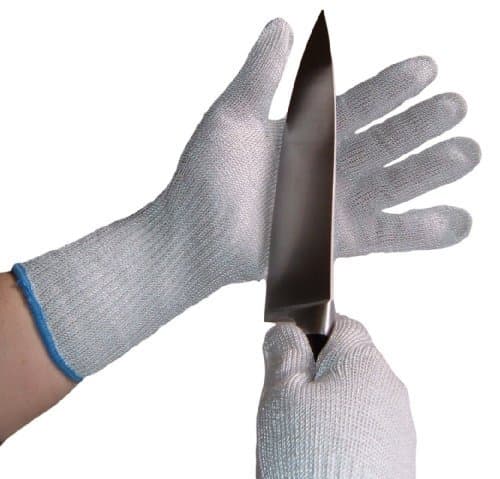 HandArmour Cut Resistant Safety Gloves Size: Medium CE Level 5 Protection 2 Gloves Color: White