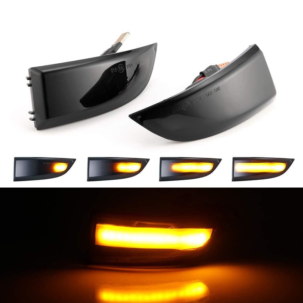 panthem LED Dynamic Side Blinker Light Turn Signal Side Mirror Sequential Blinker Indicator Light Replacement for R-enault Megane MK3 Safrane 2008-2016
