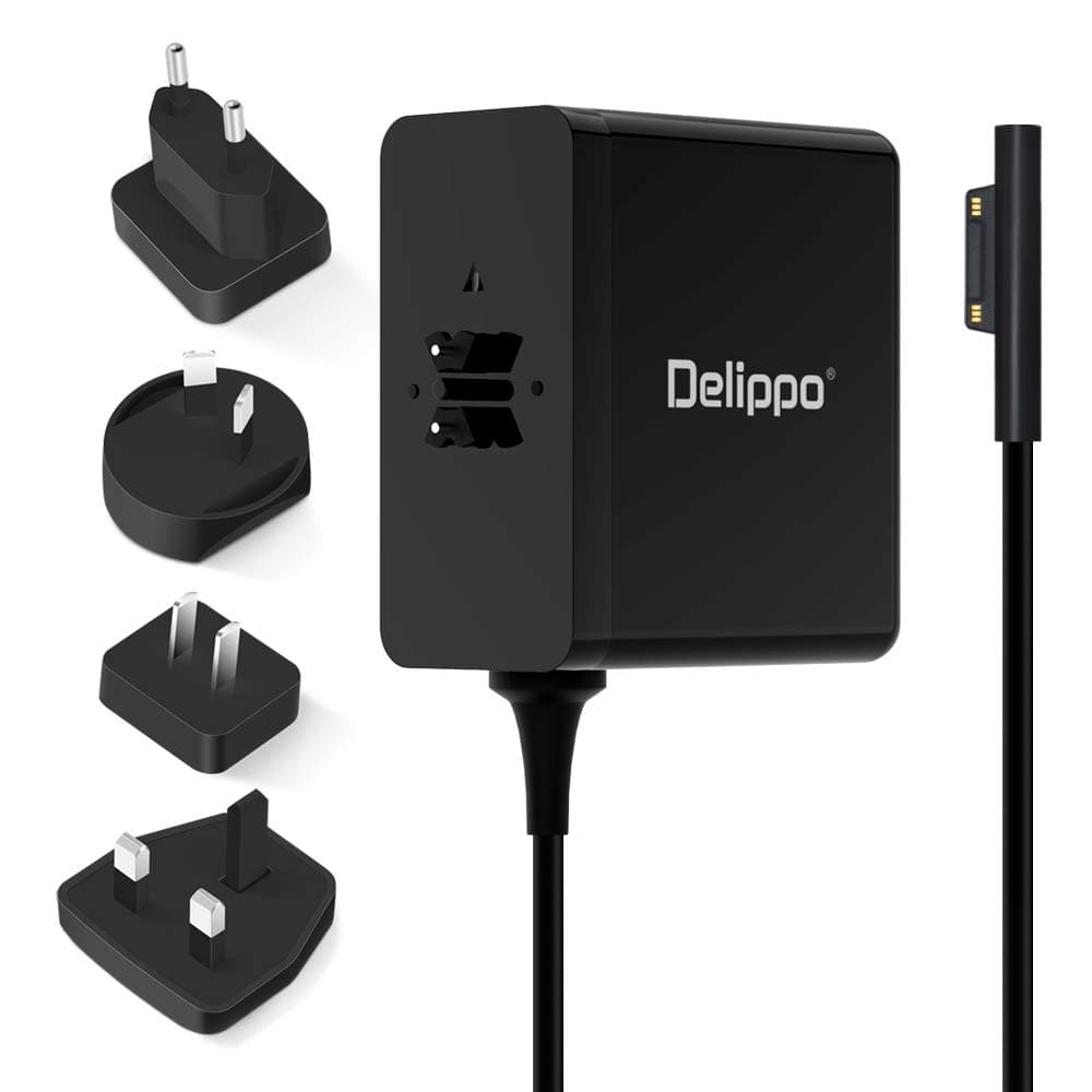 Delippo 36W Power Supply for Surface Pro 3 Pro 4 Charger 12V 2.58A Adapter Replacement for Microsoft Surface Pro 3 Pro 4 Surface Go Surface for Laptop with Extra long 6FT Power Cord
