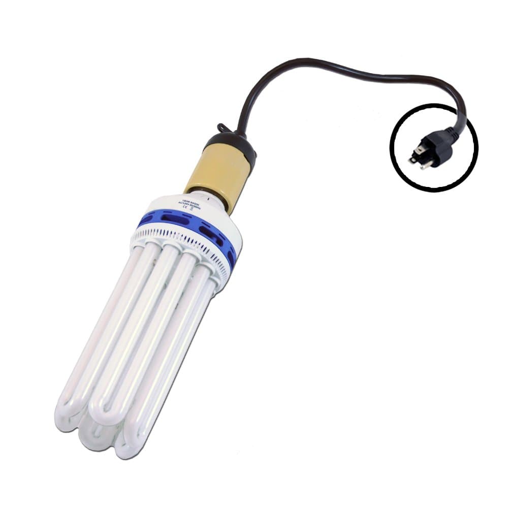 150 Watt CFL Compact Fluorescent 6400K Mogul Socket Kit for Veg/Clone