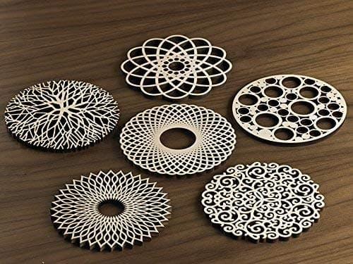 The Dinner Party- Hardwood Graphic Coasters