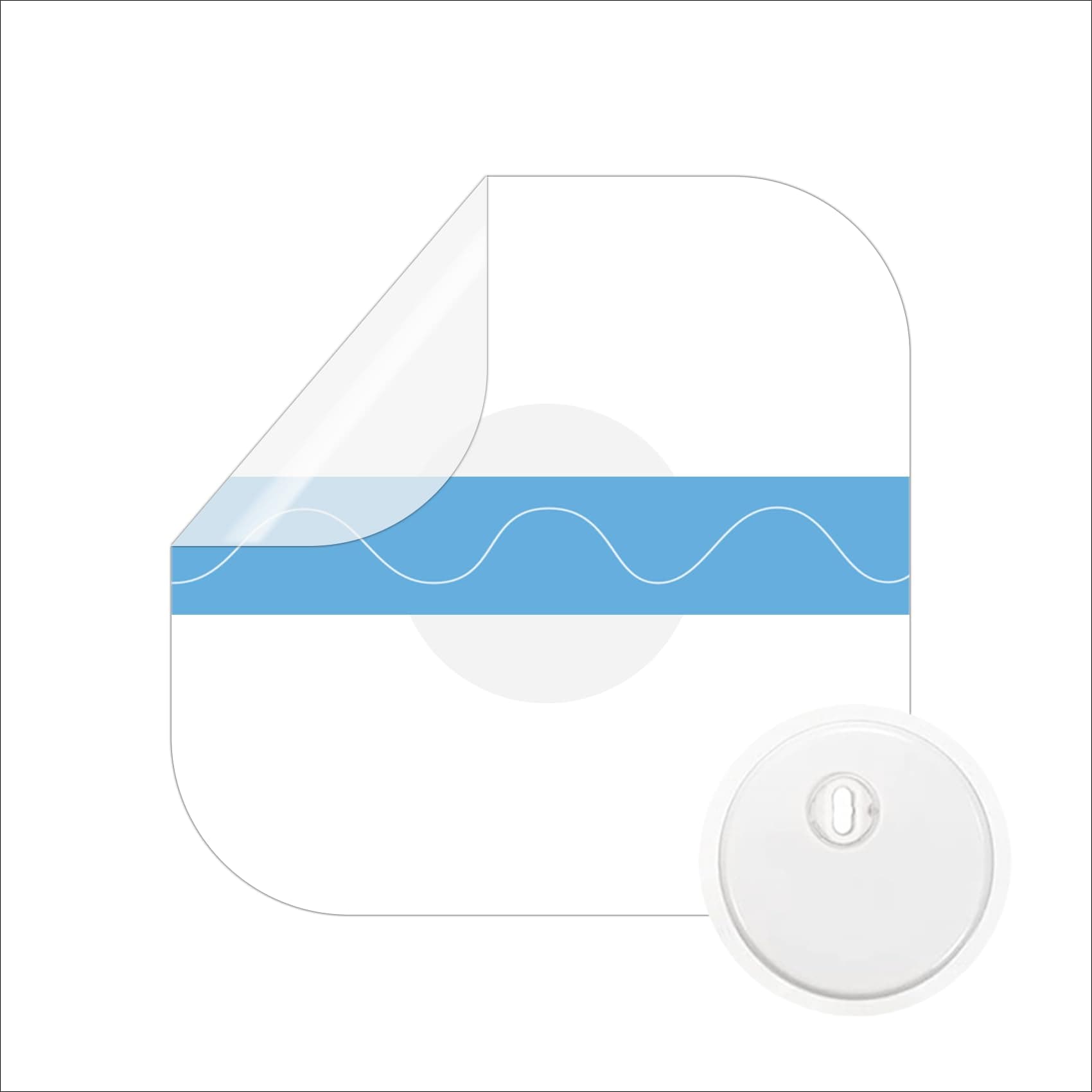 Waterproof Sticker for Freestyle Libre 3 Sensor - 50 PCS CGM Patches Adhesive Covers (6.5cm)