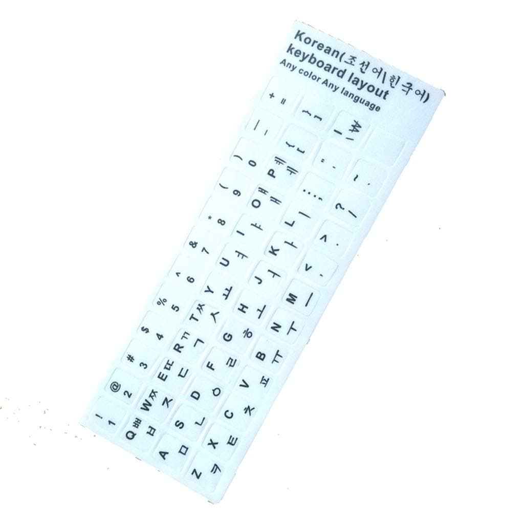 Korean Keyboard Stickers Keyboard Typing Practice Learning Language Membranes Laptops Universal Root Table Letter Stickers (Color : A)