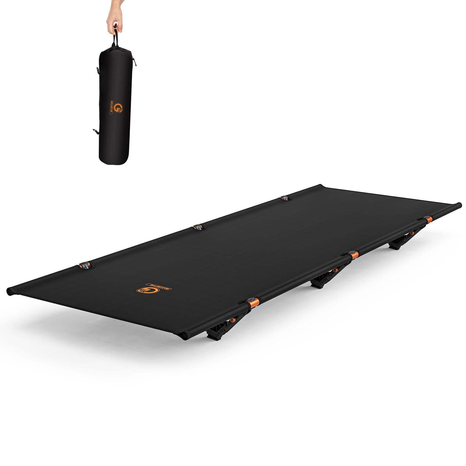 G2 Foldable Camping Cot, Durable Travel Tent Cot, Ultralight for Backpacking, Summer Hiking, Mountaineering, Max Loading Capacity 264lb, Easy to use for Woman & Man, Comes with Storage Bag