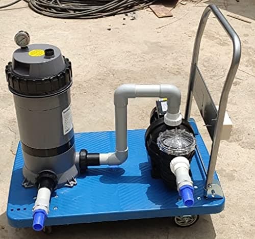 - Swimming pool Cartridge Filter CF75 with pump, Trolly