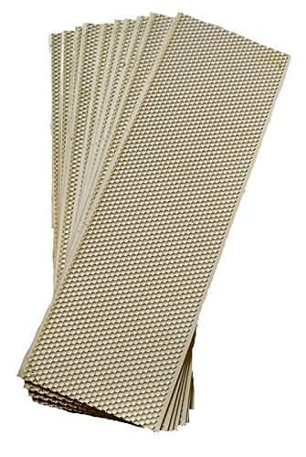 10-Pack Wax-Coated plastic foundation in sheets for beekeepers Made in the USA (Medium, 6", White)
