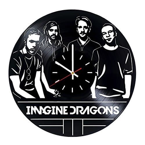 Imagine Dragons Vinyl Record Wall Clock - Get Unique Home Room or Garage Wall Decor - Gift Ideas for Friends, Men and Women – Music Band Unique Modern Art