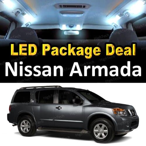 LED Interior Package Super Bright White Light Bulbs for 2006 Nissan Armada (12 Pieces)