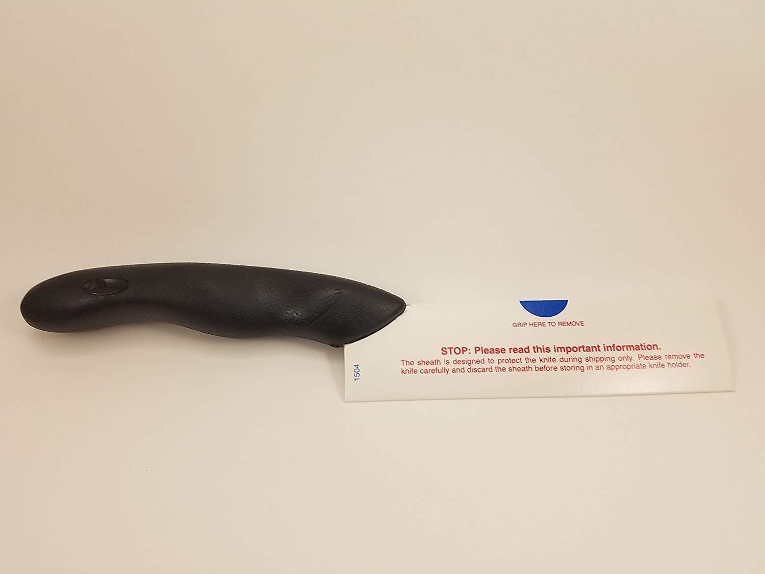 CUTCO Model 1504 soft handle Cheese Knife - 5.5" stainless blade & 5" black handle.