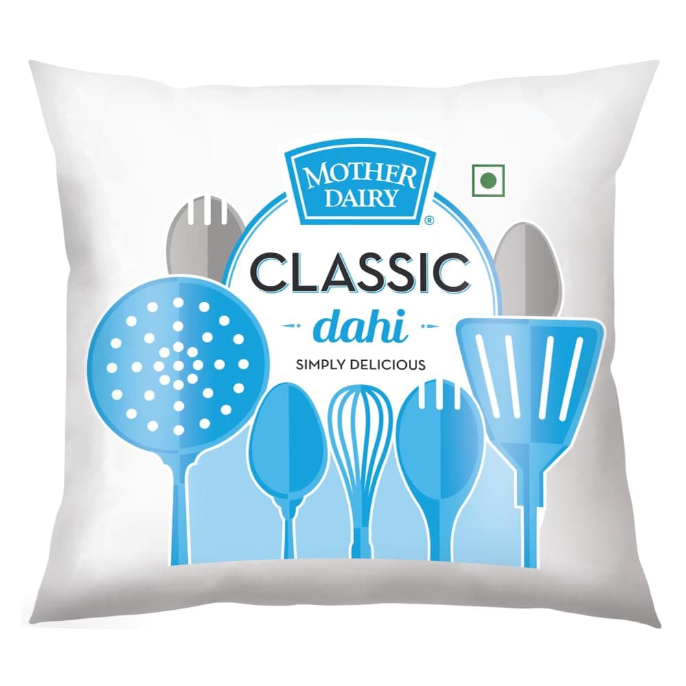 Mother Dairy Classic Curd Polypack Pouch, 400 g