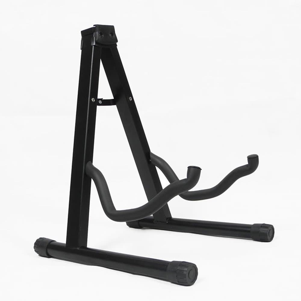 Universal Guitar Stand Folding with Secure Lock Better Protection Stand for Acoustic and Electric Guitars Black Color by Elrido