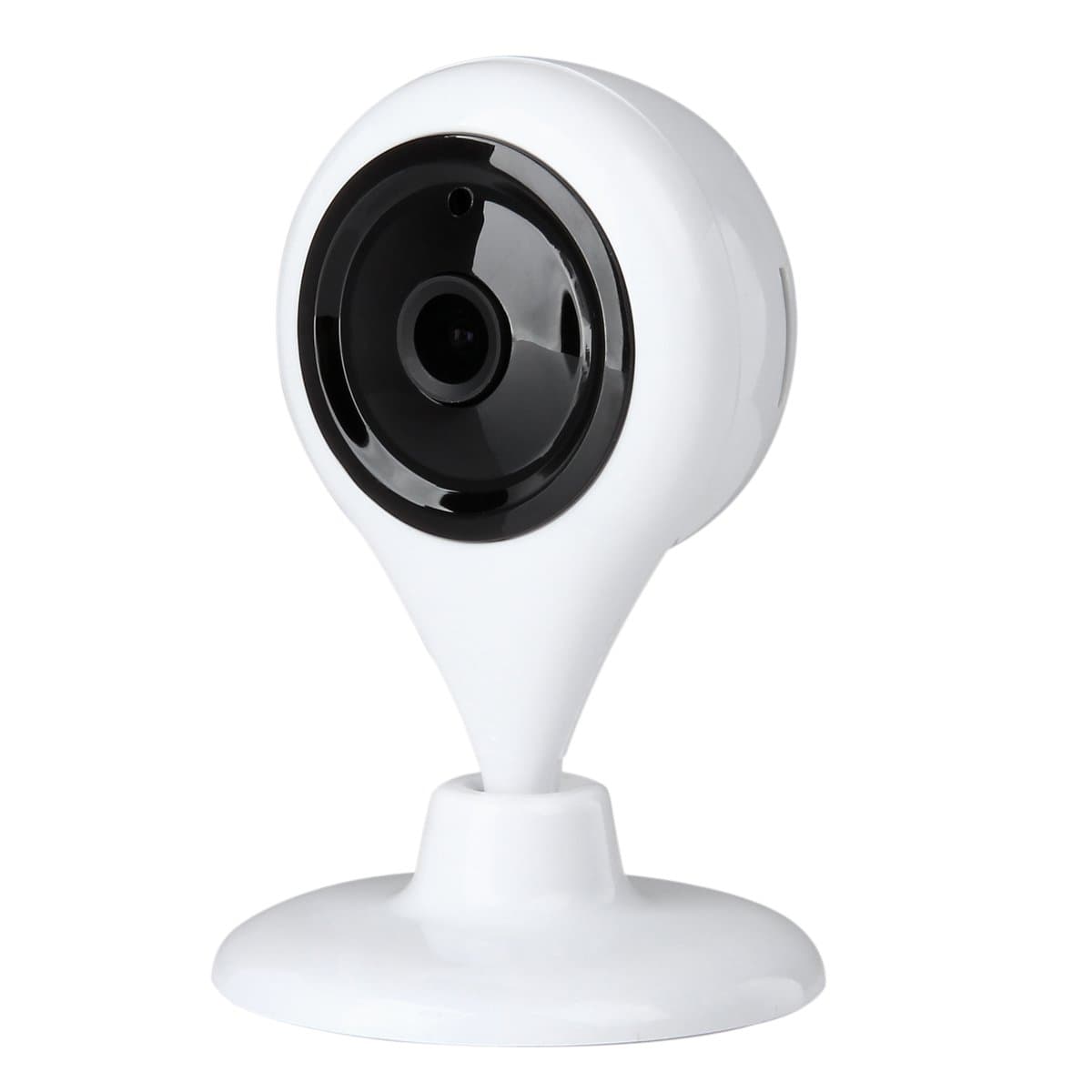 360°Rotation 720P HD 110°View Two-way Audio Wireless Smart IP Camera for Mobile Phone w/ 1-IR-LED - White (White)