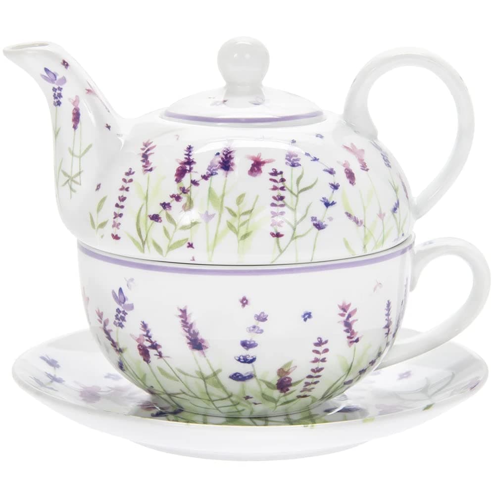 Lesser & Pavey Lavender Tea-for-One Set