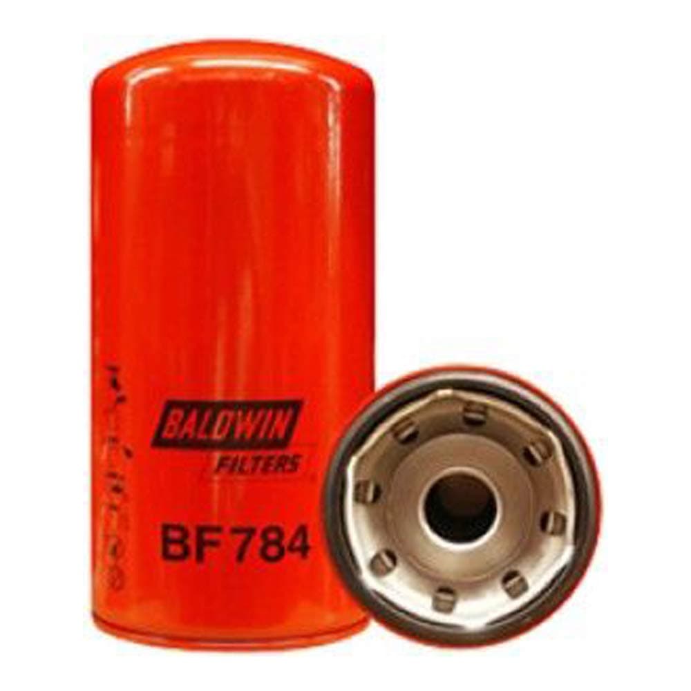 Baldwin Fuel Filter, 9-1/2 x 4-21/32 x 9-1/2 In, red