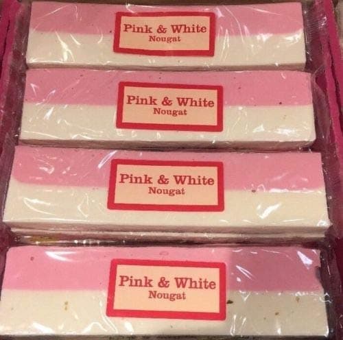 Pink & White Nut Nougat Bars 12 Count