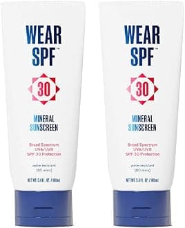 Wear SPF Mineral Sunscreen Lotion – Sweat & Water-Resistant SPF 30, 3-pack