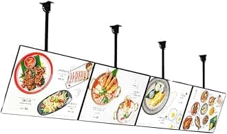 Slim Snap Frame LED Light Box, LED Restaurant Menu Board LED Backlit Menu Board For Restaurant Cafe Shops Wall Mounted Billboard (70 * 50cm)