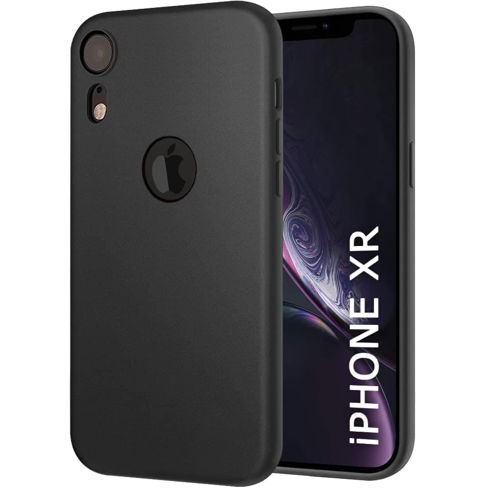 Sleek Back Cover Case for iPhone XR | Slim Fit Protective Design | Ultra Matte Finish | Camera Protection Bump | Soft Silicon Back Cover Case for iPhone XR (Silicone | Matte Black)