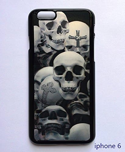 Unitewell New Skull Naked eye 3D three-dimensional Pattern Case Back Cover Shell Protector for iPhone 6 4.7" inch With Free Sport Scarf Headwear Headband
