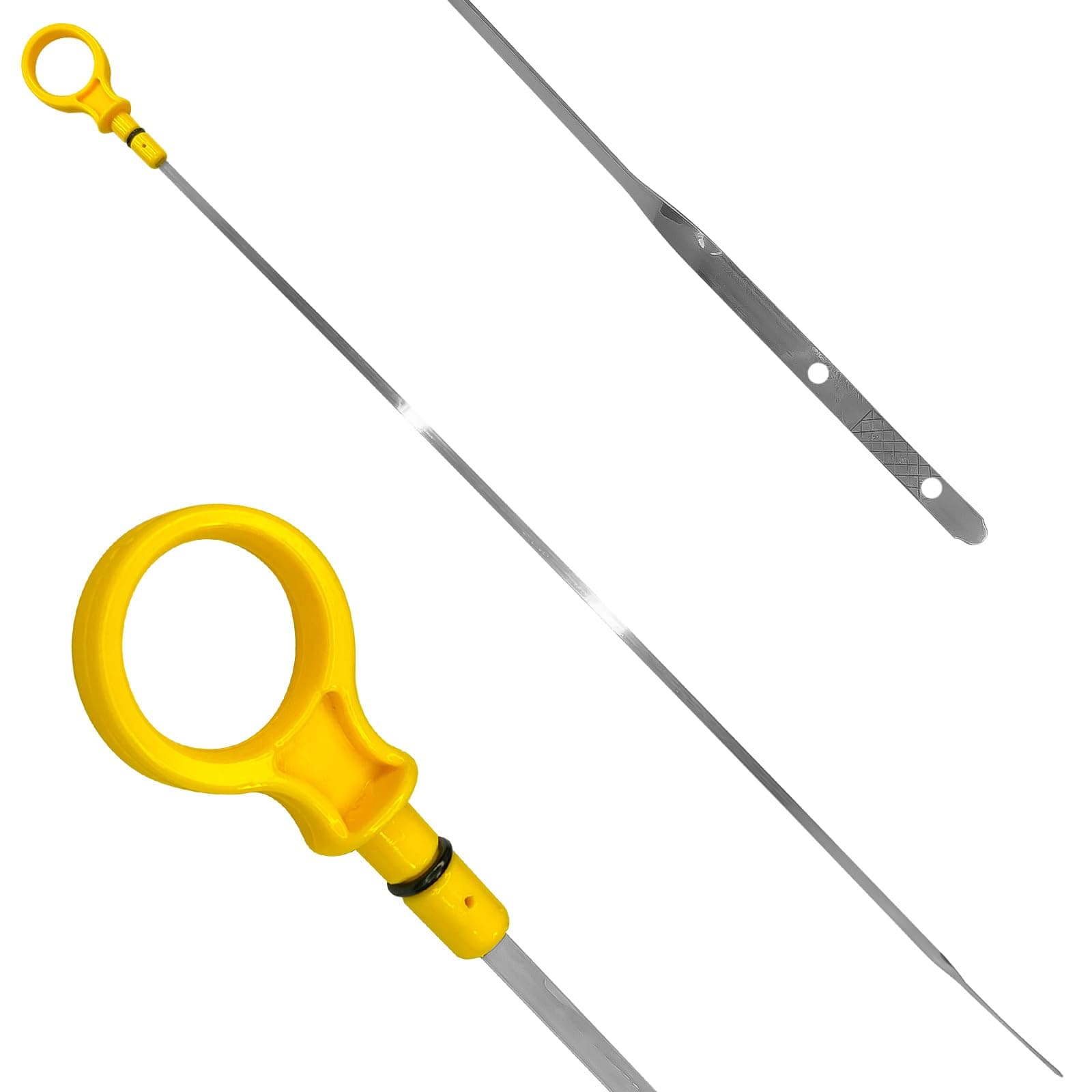 Engine Oil Dipstick Replacement CJ5Z-6750-A for Checking Oil Compatible with Ford 2.0L Escape Edge Explorer Focus Fusion Taurus Lincoln 2.0L MKZ Oil Level Dip Stick Double Hole Indicator