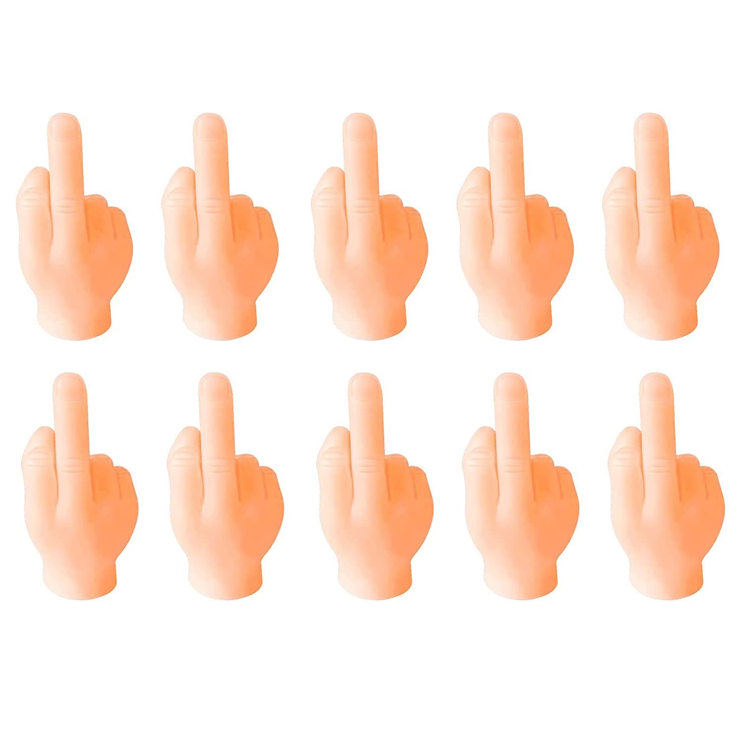 10 Pcs Middle Finger Puppet, Mini Finger Hands Funny Hand Puppet for Game, Halloween, Christmas, Funny Hand Accessories