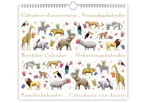 Birthday calendar - Mac Classic Animals