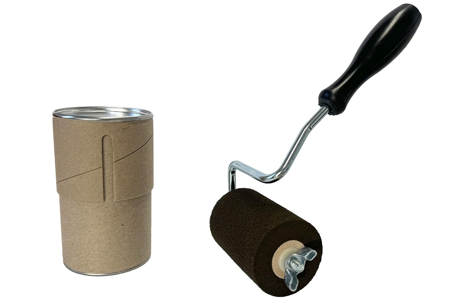 U-Mark 3" Stencil Ink Roller Unit (with Cover), Heavy Duty Acetal Plastic Handle with Neoprene roll, 20313