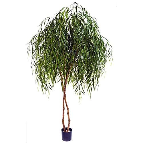 artplants.de Plastic Weeping Willow Tree, 8ft/240cm - Artificial Plant - Decoration Plant